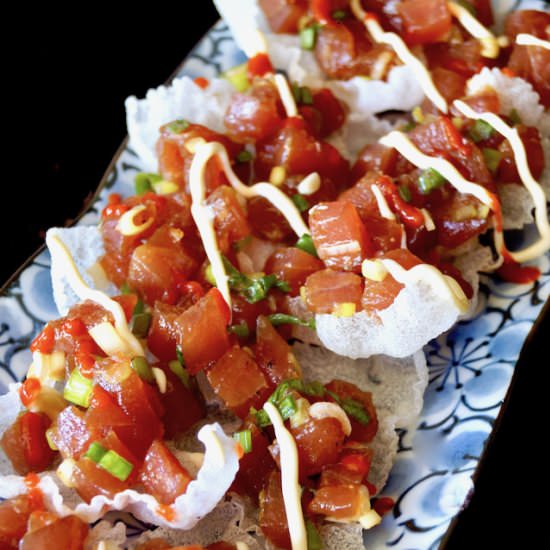 Spicy Poke Nachos