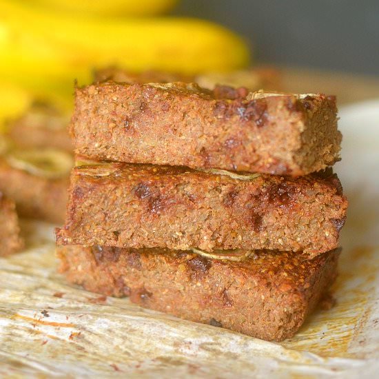 Soft Baked Banana Nut Granola Bars