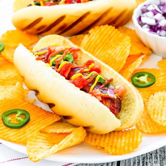Easy Bacon-Wrapped Hot Dogs