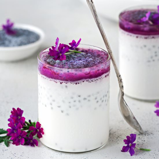 Lemongrass Basil Seeds Pannacotta