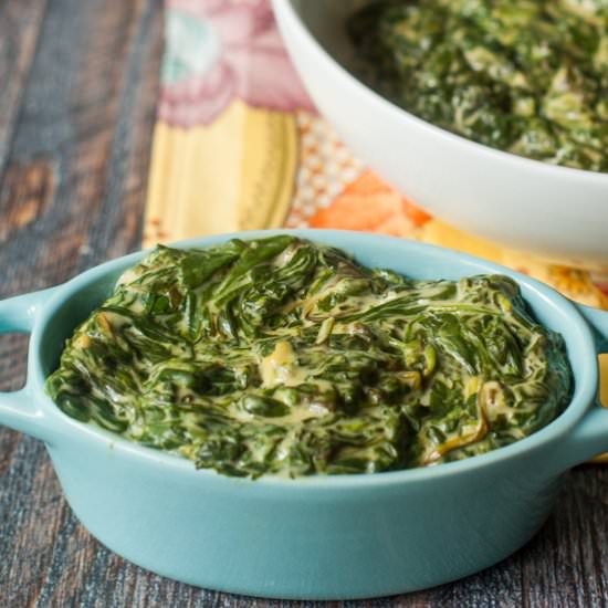 3 ingredient Slow Cooker Spinach