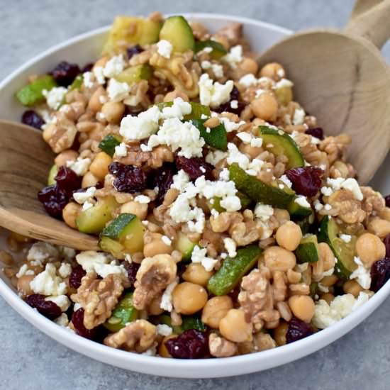 protein-packed summer farro salad