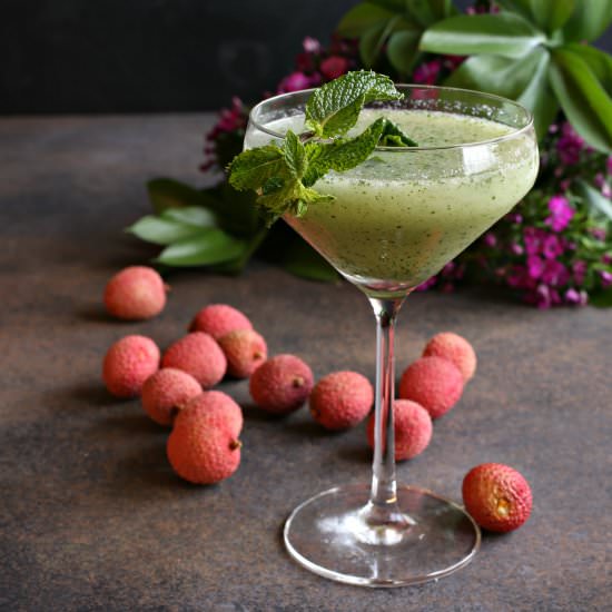 Frozen Mint Lychee Daiquiri