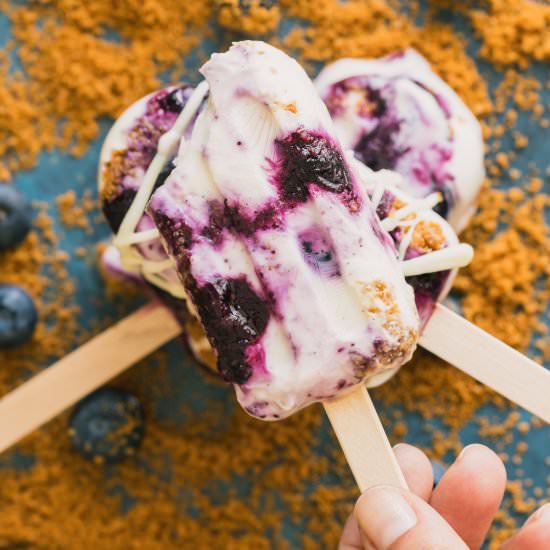 Blueberry Yogurt Popsicles