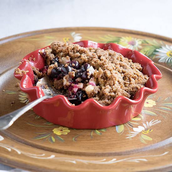 Air Fryer Blueberry Apple Crumble