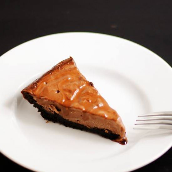 Triple chocolate ice cream pie