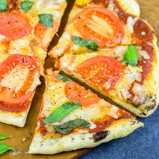 Grilled Tomato Basil Pizza