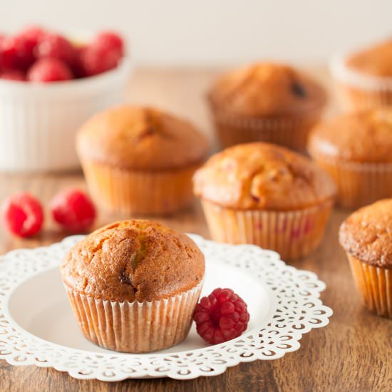 Raspberry White Chocolate Muffins