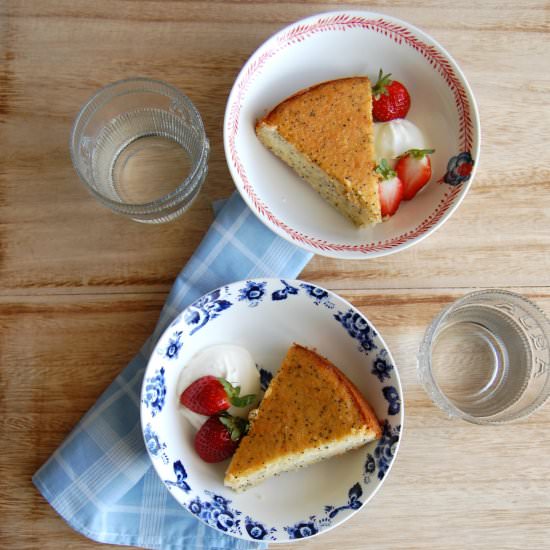 Almond poppy seed cake