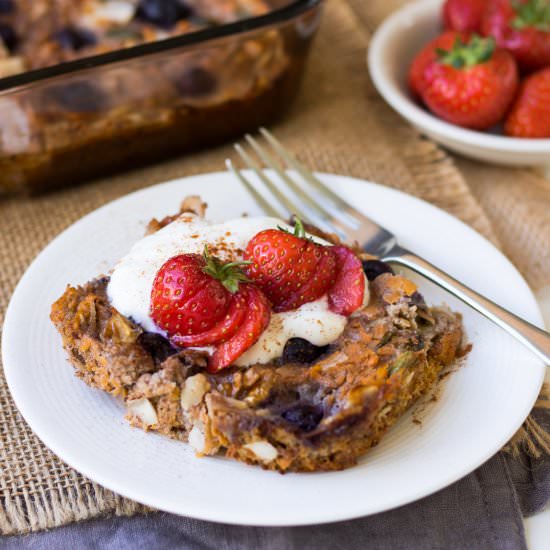Paleo Baked Oatmeal “Noatmeal”