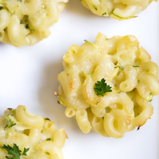 Zucchini Mac and Cheese Bites
