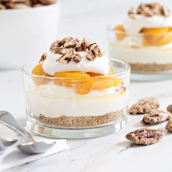 No Bake Peach Cheesecake
