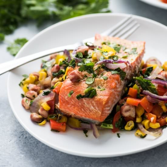 Roasted Adobo Salmon