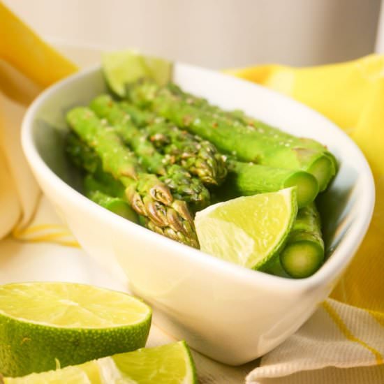 Citrus Lime Steamed Asparagus