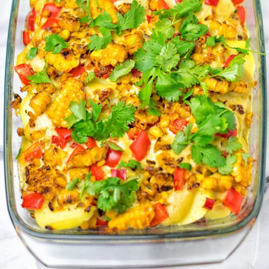 Mexican Corn Potato Casserole