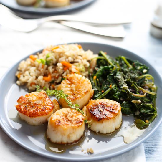 Lemon Thyme & Brown Butter Scallops