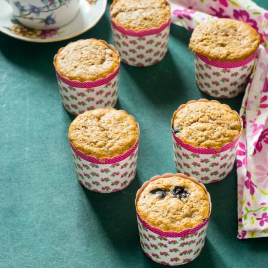 Whole Wheat Blueberry Muffins