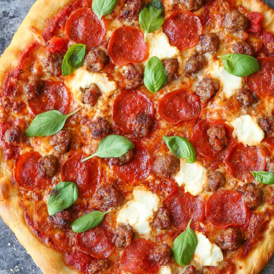 Sausage Ricotta Pepperoni Pizza