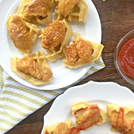 Chicken and Waffle Bites