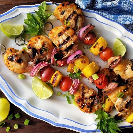 Grilled Shrimp & Chicken Skewers