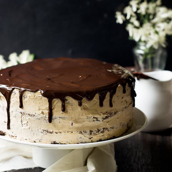 Mocha Cake with Chocolate Glaze