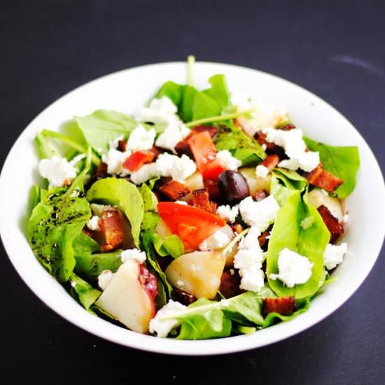 Potato Salad with Bacon and Arugula