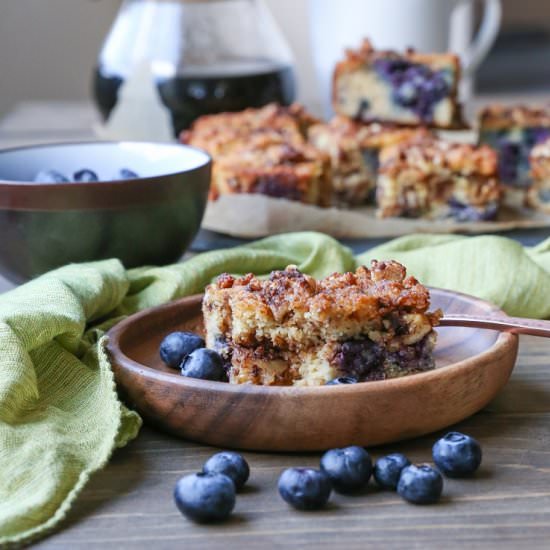Paleo Blueberry Coffee Cake