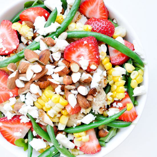 Strawberry Feta Bowls with Almonds