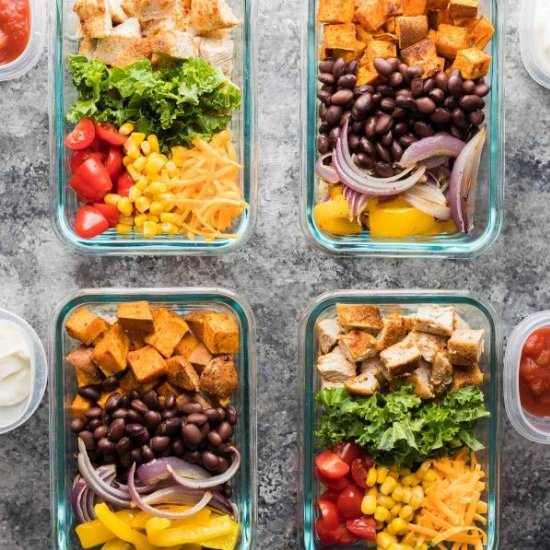 Mix & Match Meal Prep Burrito Bowls
