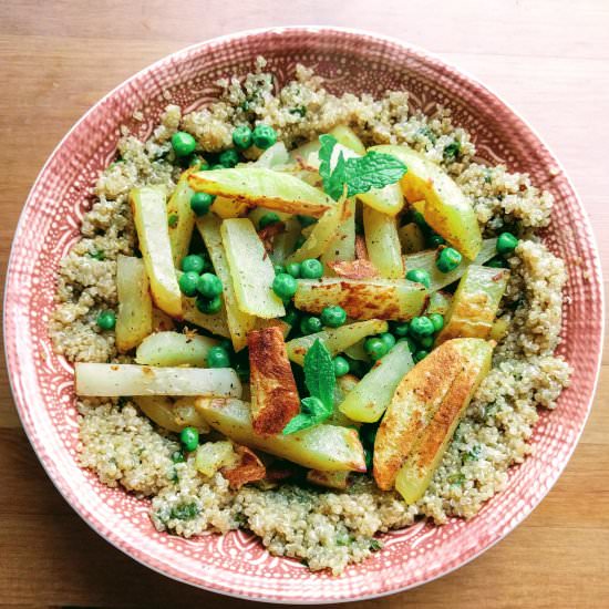 Herbed Quinoa, Potato & Peas Salad