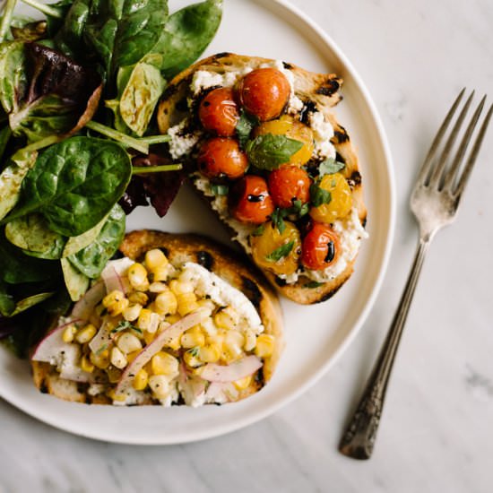 Ricotta Toast Two Ways