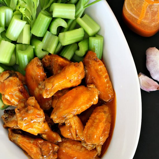 Baked Garlic Buffalo Wings