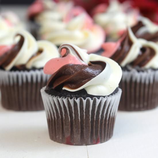 Neapolitan Vegan Cupcake Icing