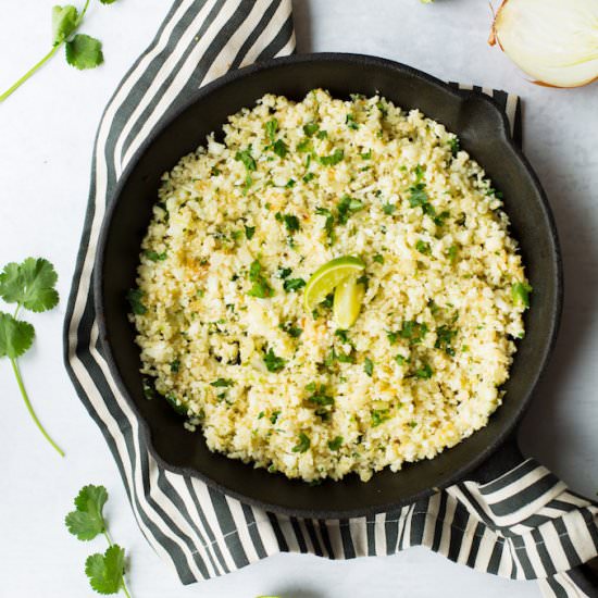Cilantro Lime Cauliflower Rice