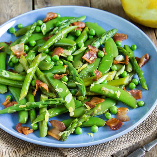 Asparagus & Peas with Lemon Vinaigrette