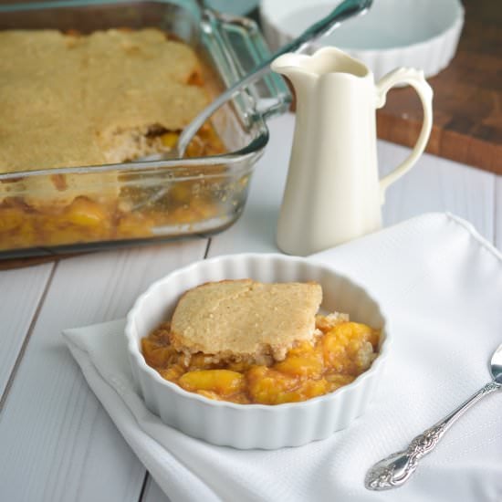 Peach Cobbler with Biscuit Topping