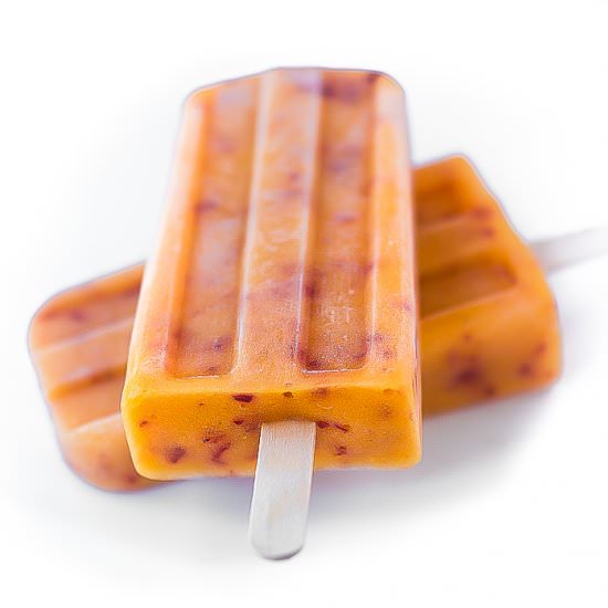 Ripe Peach Popsicles