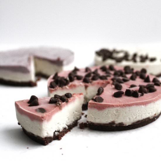 Raw Vegan Pomegranate Cheesecake