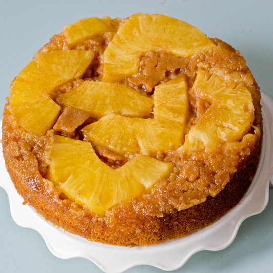 Upside Down Pineapple Caramel Cake