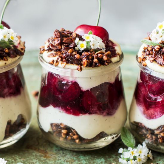 Cherry Cheesecake Jars (V,GF)