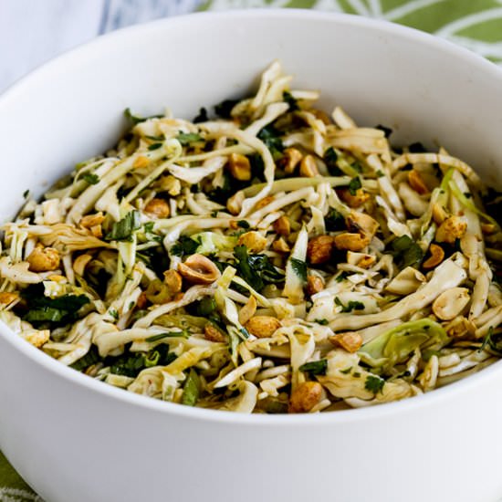 Low-Carb Spicy Cilantro Peanut Slaw