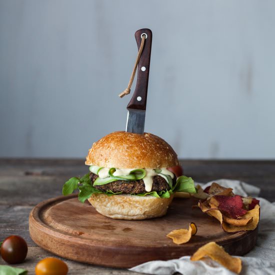 Smokey Black Bean Quinoa Burger