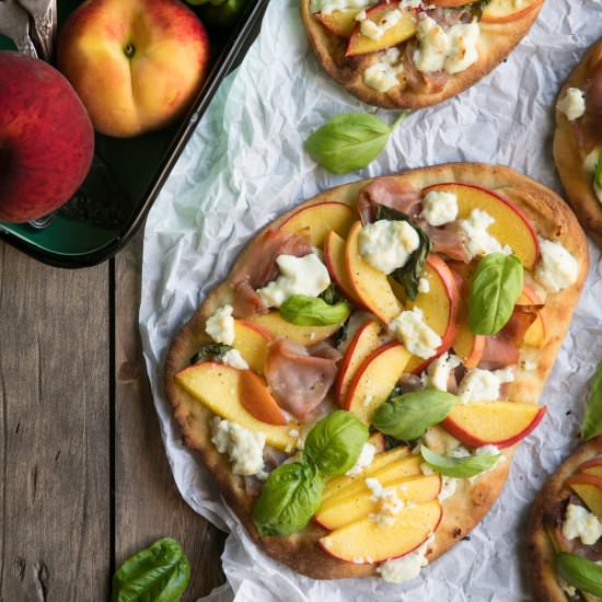 Peach and Prosciutto Flatbread