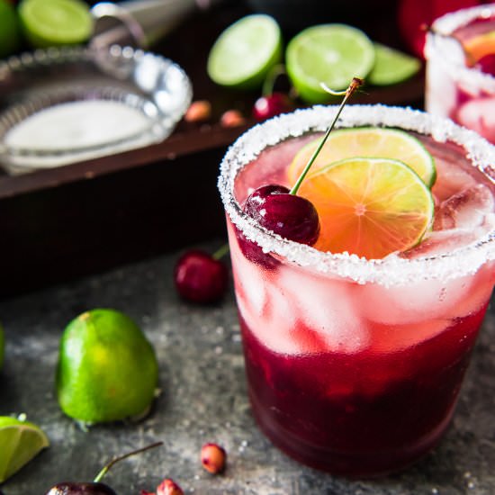 Fresh Cherry Margaritas