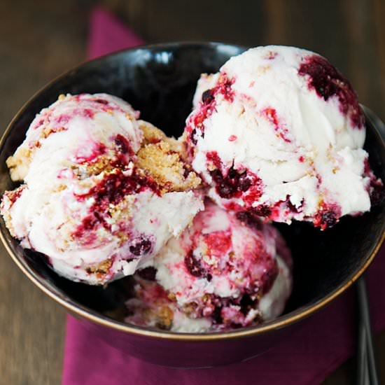 Huckleberry Cheesecake Ice Cream