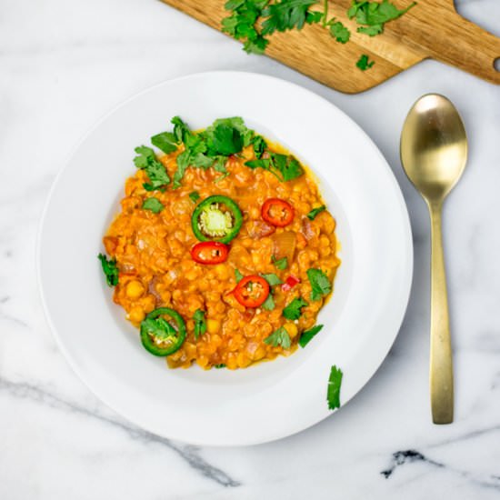 Moroccan Chickpea Lentil Soup