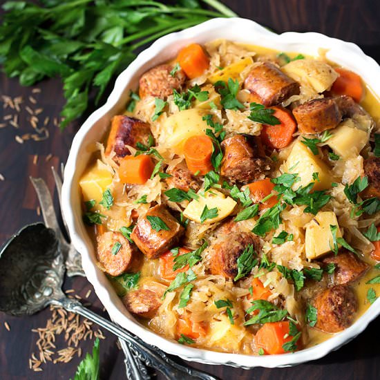 Instant Pot Kielbasa and Sauerkraut