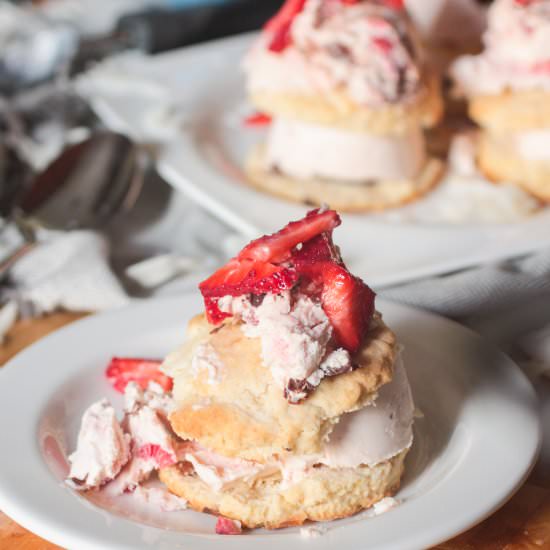Strawberry Ice Cream Shortcakes