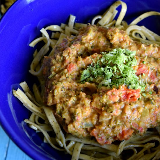 Hummus & Sweet Potato Alfredo Sauce