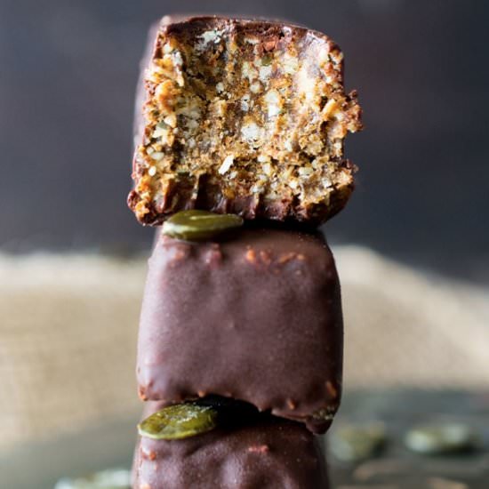 Chocolate Pumpkin Energy Bars